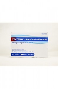 MICRALAX CITRATO/LAURIL SULFOACETATO 450 mg/ml + 45 mg/ml SOLUCION RECTAL 12 ENEMAS 5 ml