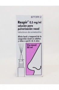 RESPIR 0,5 mg/ml SOLUCION PARA PULVERIZACION NASAL 1 FRASCO 20 ml + BOMBA PULVERIZADORA